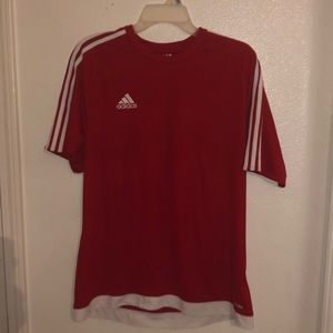 Matching Red Adidas Shirt and Pants